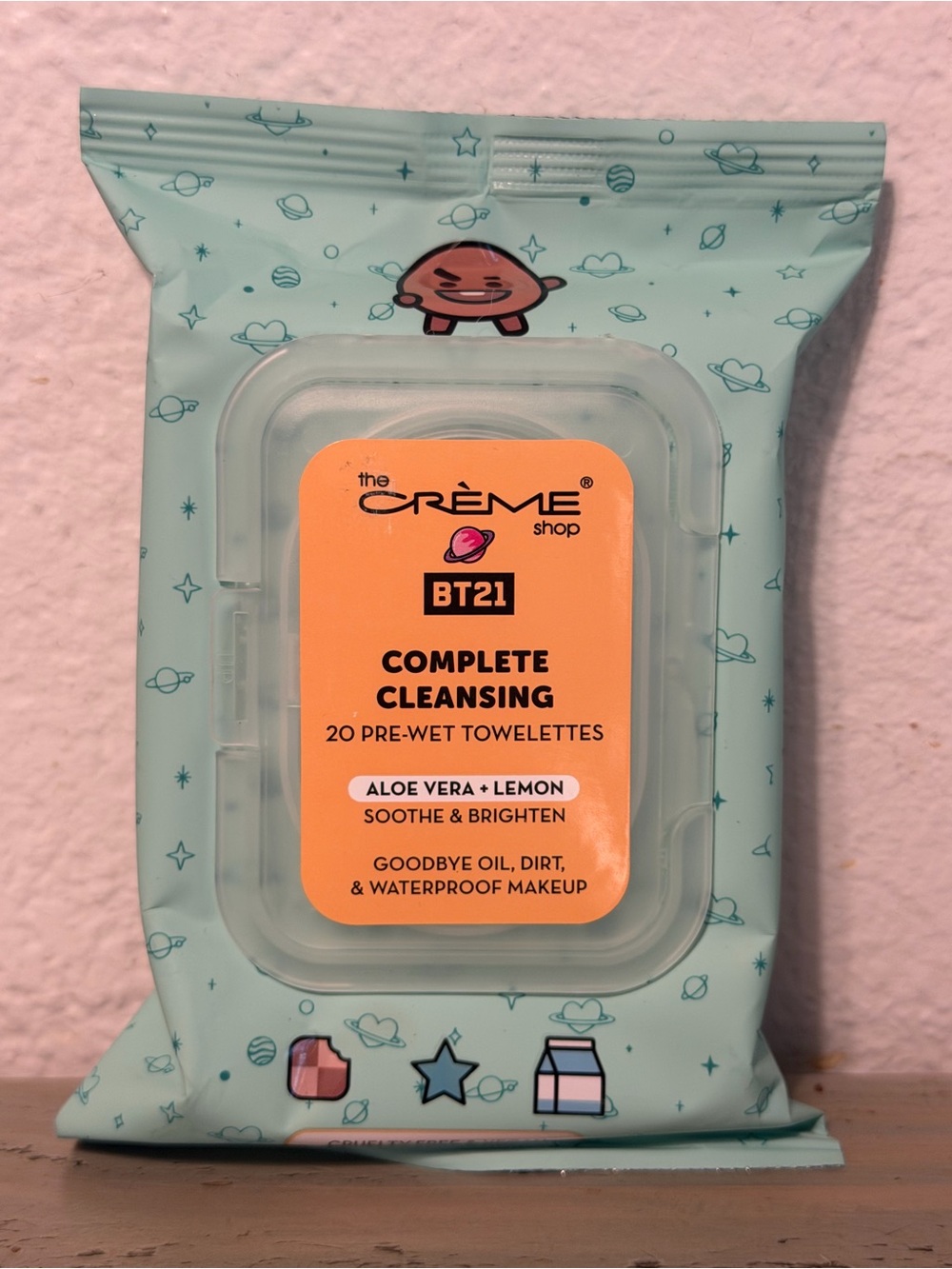 The Crème Shop BT21 Complete Cleansing Towelettes - Aqua